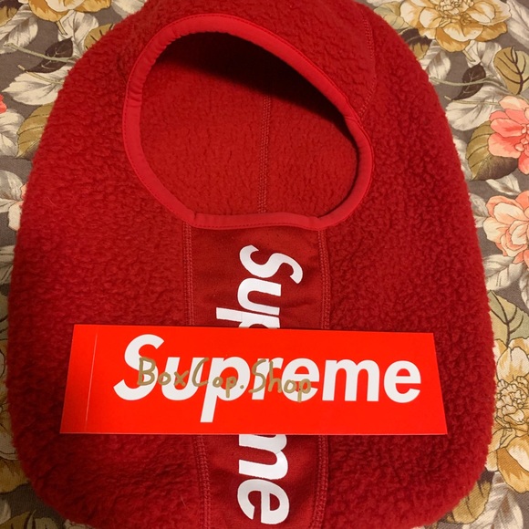 SOLD Red Supreme Balaclava Mask - Picture 5 of 5